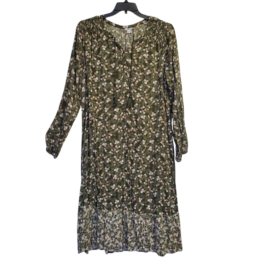 Sonoma Green Floral Women's Dress Size XL